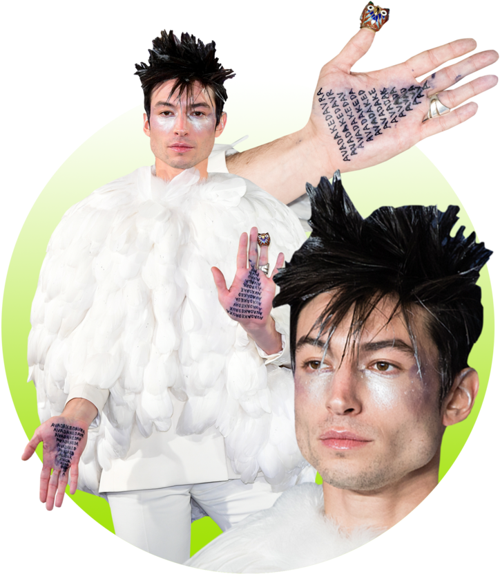 Ezra Miller Whips Out Another Showstopping Red Carpet - Avada Kedavra T Shirt Ezra Miller (768x842), Png Download