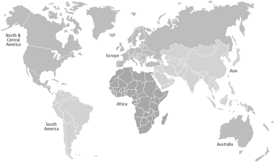 Bauer Sales Partner Worldwide - Simple World Map Svg (900x530), Png Download