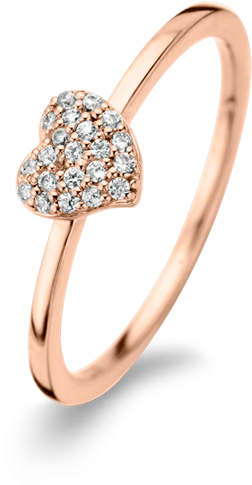 Spirit Icons - Rosa Vergoldet Herz Ring 48 (720x720), Png Download