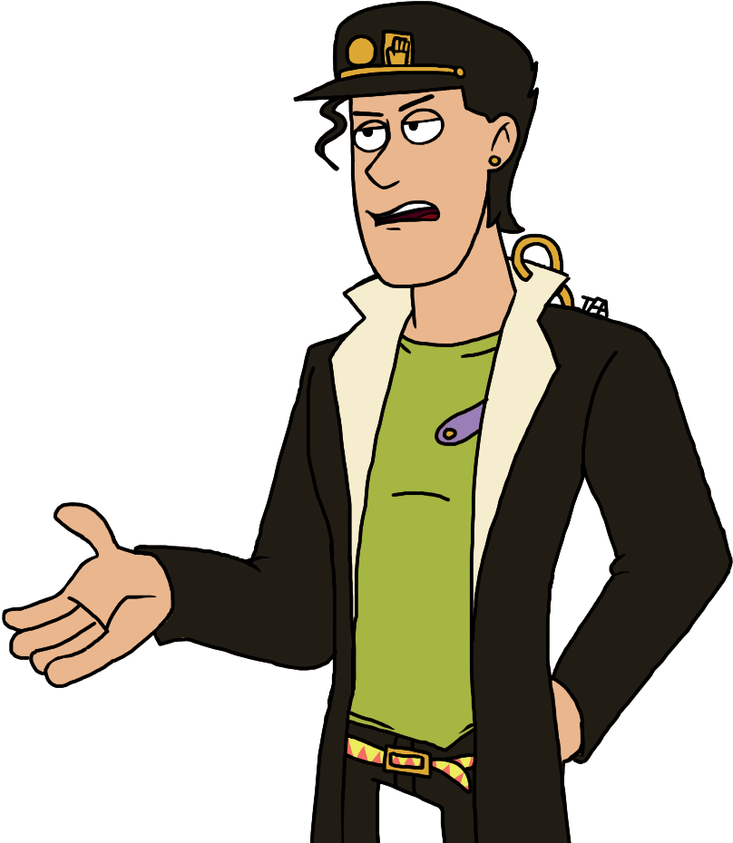 Step It Up, Homie Jotaro Kujo In The Be Cool Scooby - Cartoon (1000x1000), Png Download