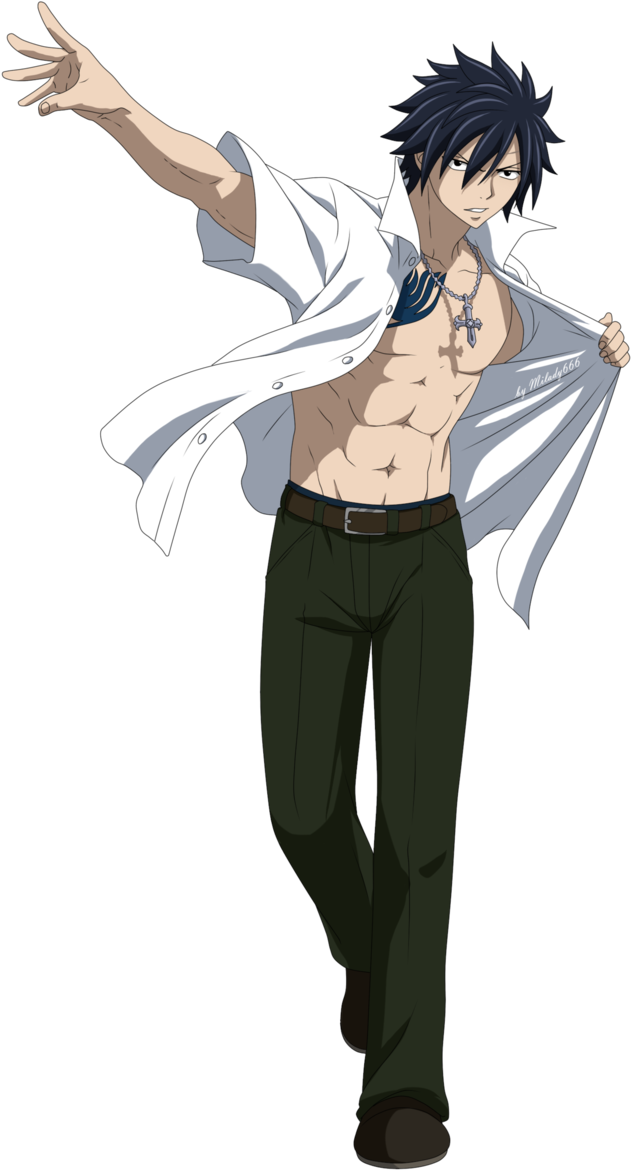Im 19, I Belong To The Guild Known As Fairy Tail - Fairy Tail Gray Shirtless (663x1204), Png Download
