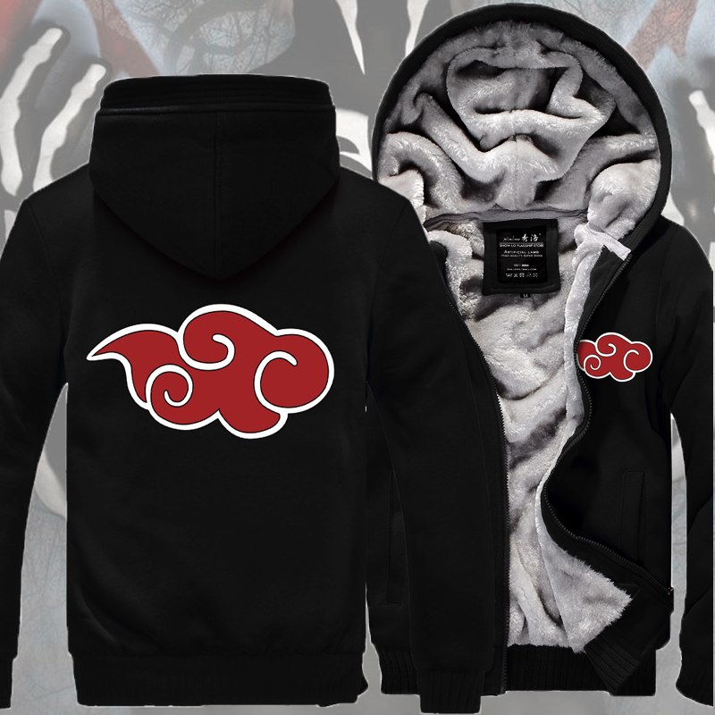 Like And Share If You Want This Naruto Akatsuki Red - Cosplay Anime Narut O Uzumaki Hoodie Thicken Unisex (800x800), Png Download