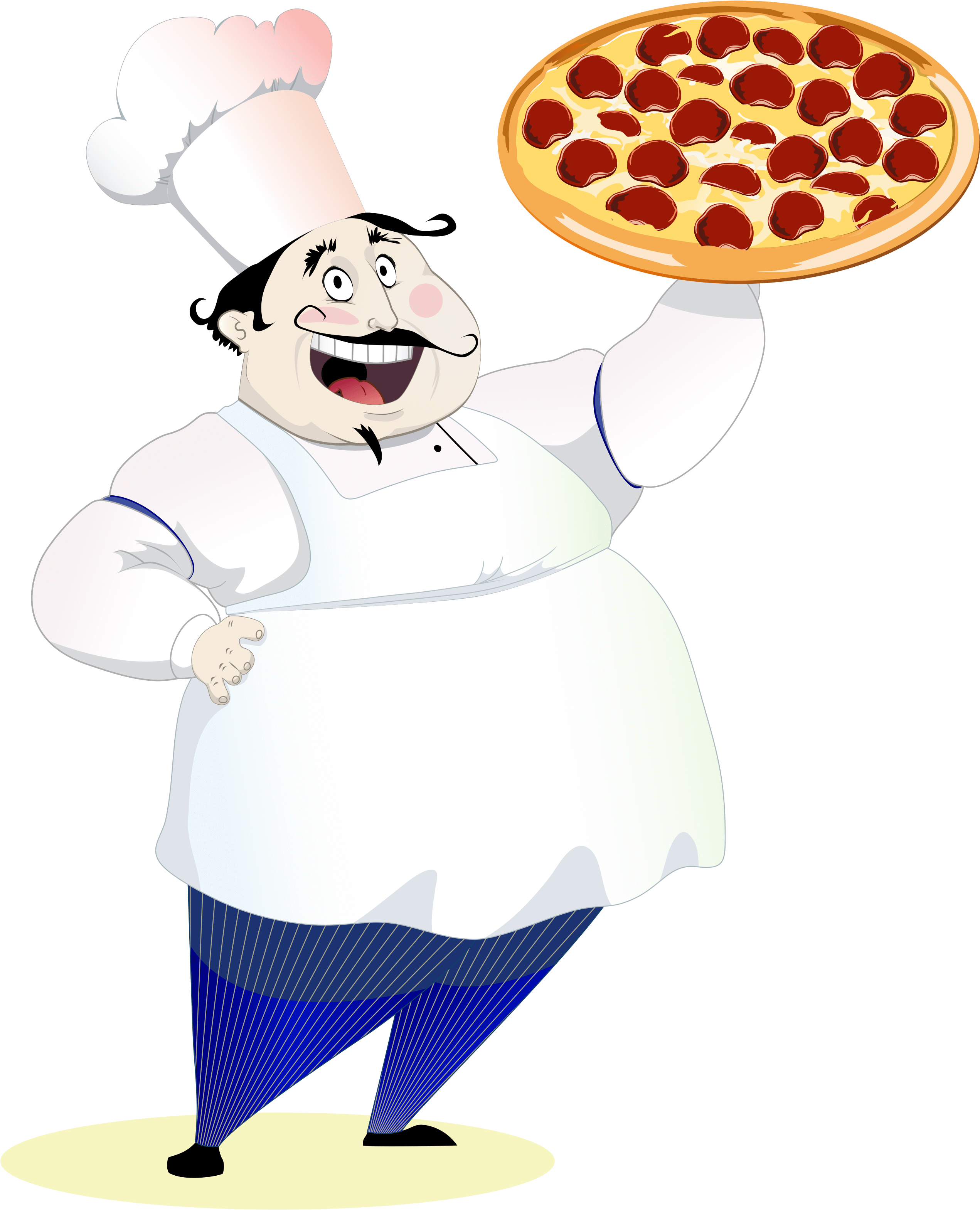 Bob's Pizza And Subs - การ์ตูน แม่ ครัว ตัว อ้วน (2541x3150), Png Download