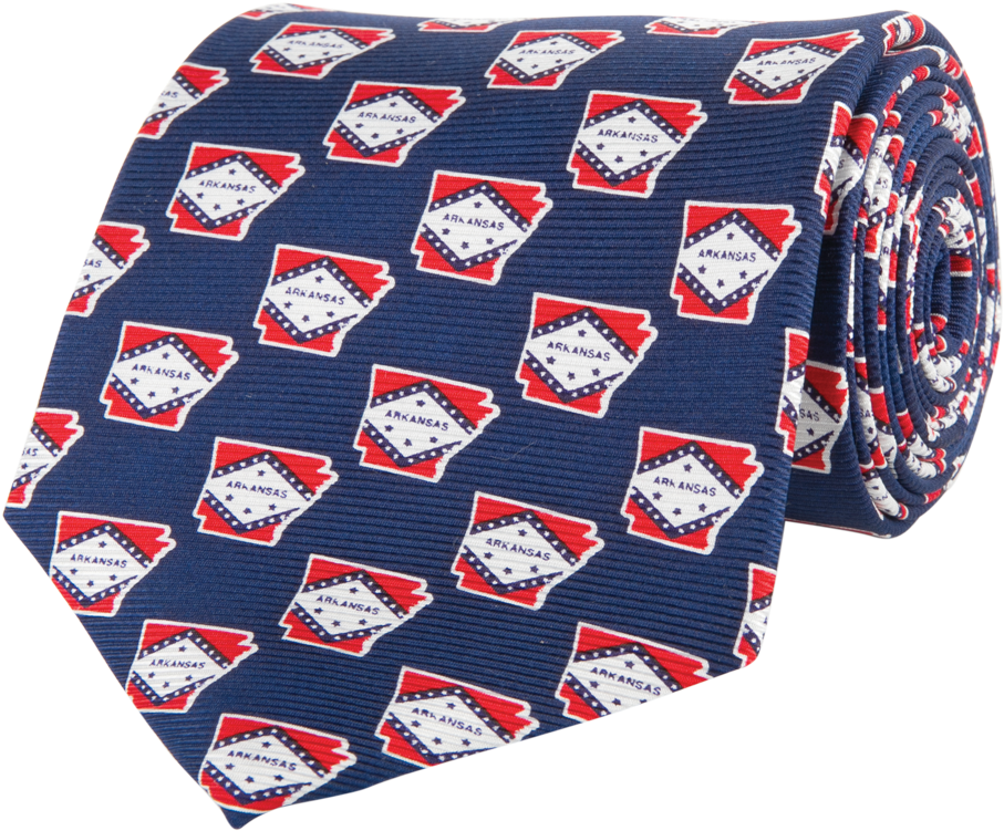 Arkansas Traditional Tie Navy - Ar Traditional Red Tie (1000x1000), Png Download