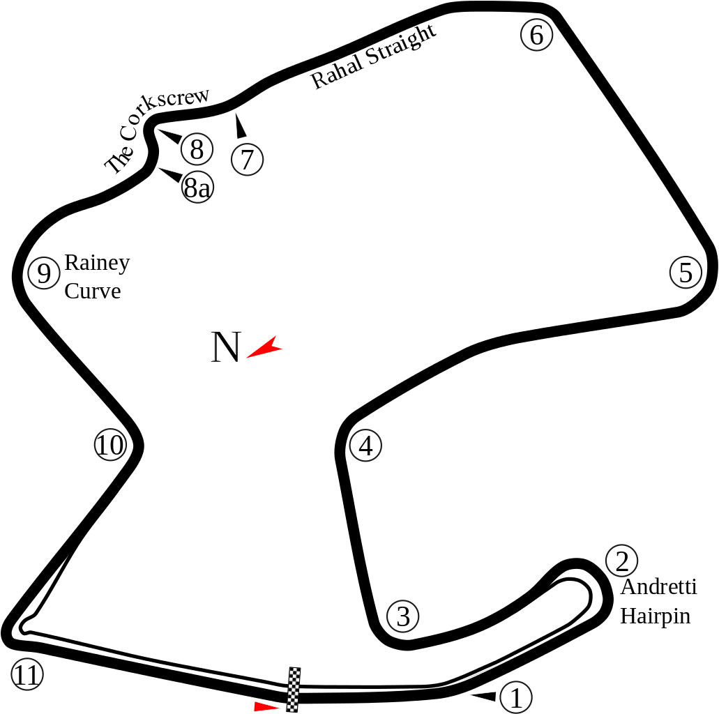 File - Laguna Seca - Svg - Mazda Laguna Seca Track Map (1031x1024), Png Download