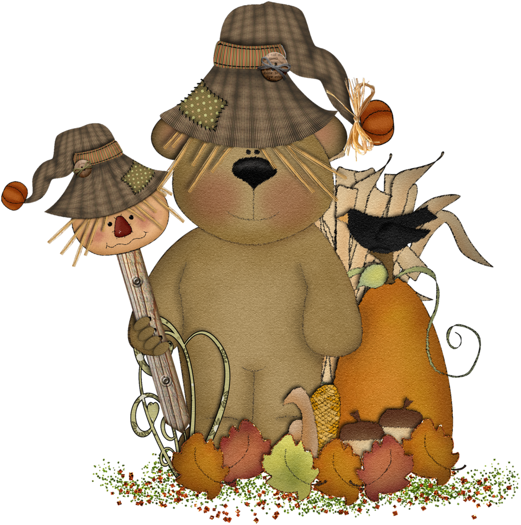 B *✿* Scarecrow Wannabe Herbst Clip Art, Herbst Malerei, (1016x1024), Png Download