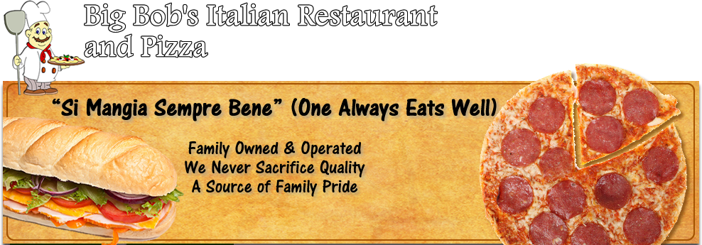 Big Bob's Restaurant And Pizza (988x345), Png Download