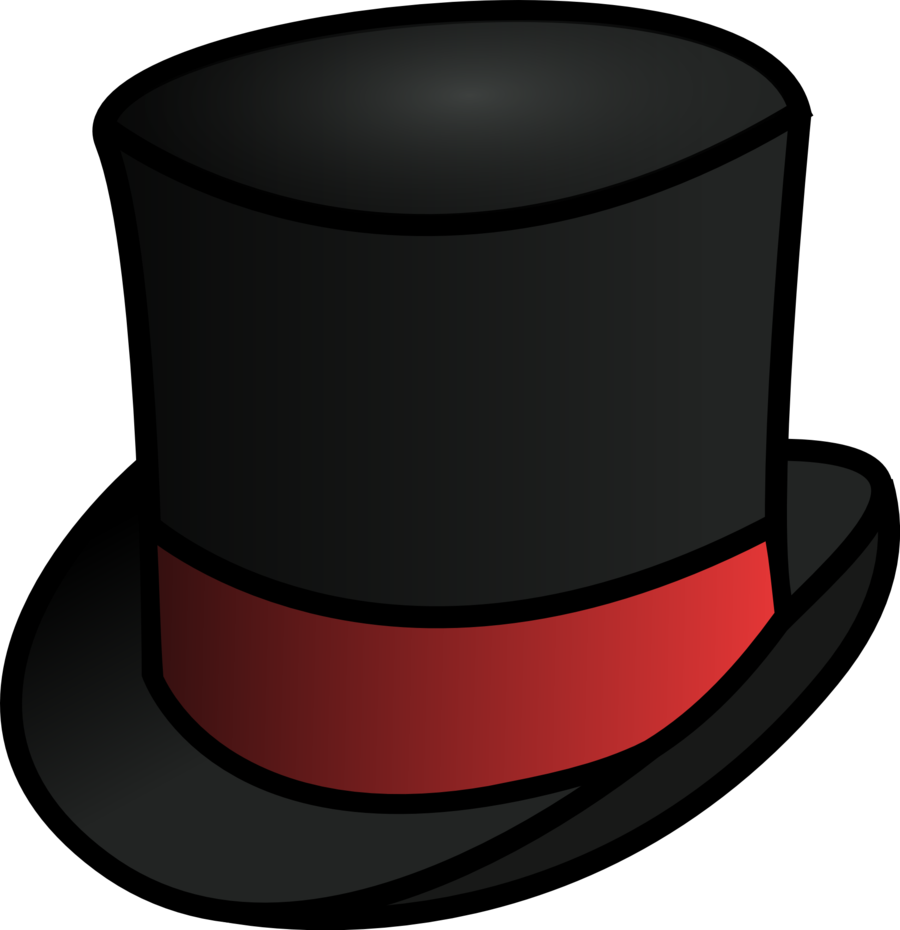 Upside Down Top Hat Clipart - Top Hat Cartoon Clipart (900x930), Png Download