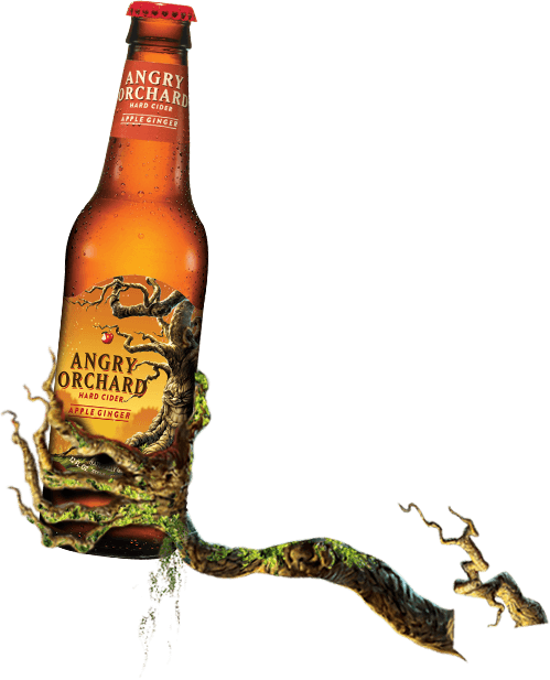 Angry Orchard Apple Ginger - Hard Core Golden Hard Cider - 12 Fl Oz Bottle (499x617), Png Download