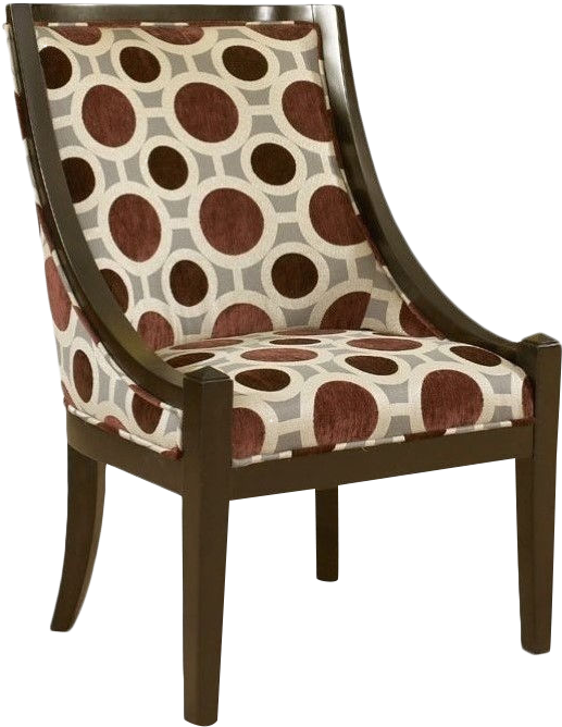 Powell Accent Swayback Chair In Black And Gray (798x798), Png Download