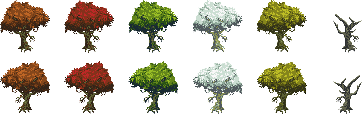 Large Tree Variations - Gambel Oak (1800x510), Png Download