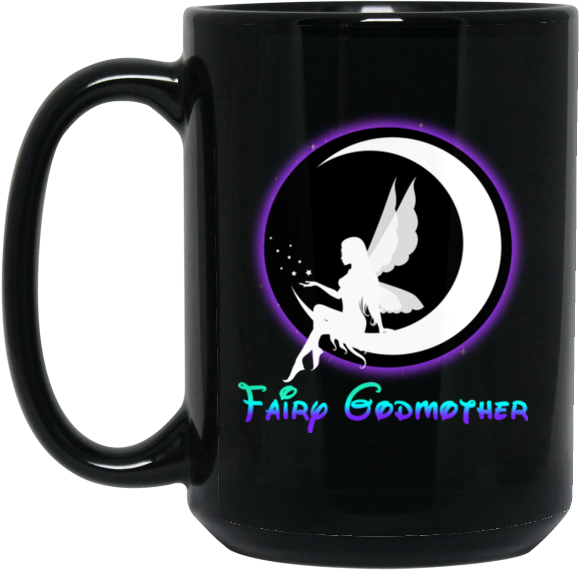 Fairy Godmother 15 Oz - Overly Attached Decals Whimsical Fairy Sitting Upon (1155x1155), Png Download