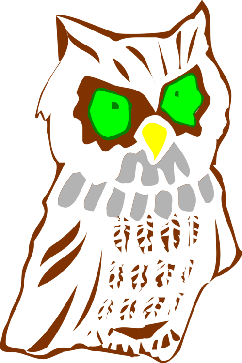 Great Horned Owl Beak Bird Snowy Owl - Owl (499x750), Png Download