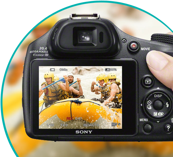 Bridge Video Camera - S0ny Cyber Shot Dsc-hx400v Digital Camera (615x600), Png Download