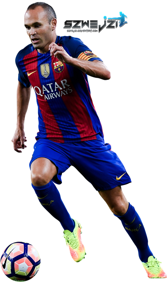 Andres Iniesta Png - Iniesta 2016 2017 Png (695x1148), Png Download