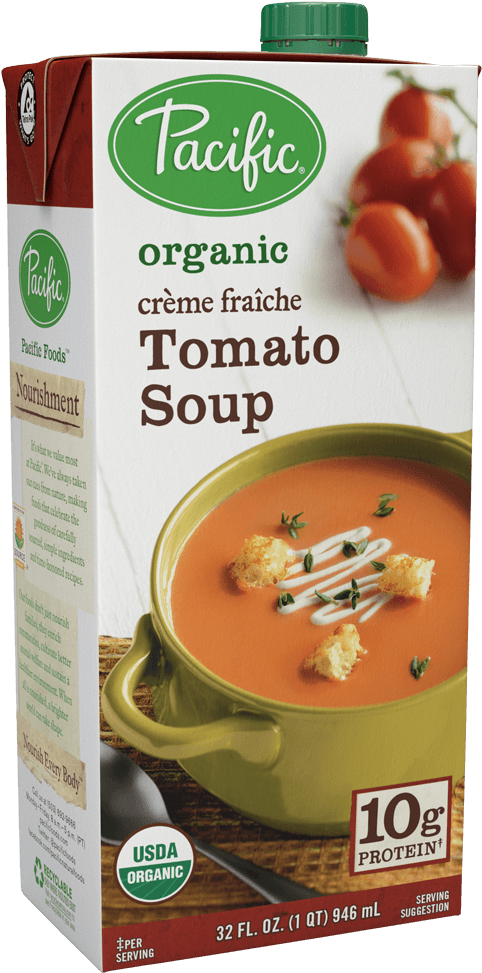 Pacific Foods Organic Crème Fraiche Creamy Tomato Soup, (1000x1000), Png Download