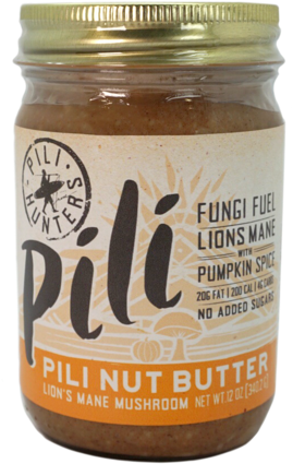 Buy Lion's Mane Fungi Fuel With Pumpkin Spice Eat Pili - Pili Hunters Lions Mane Pili Nut Butter (600x557), Png Download