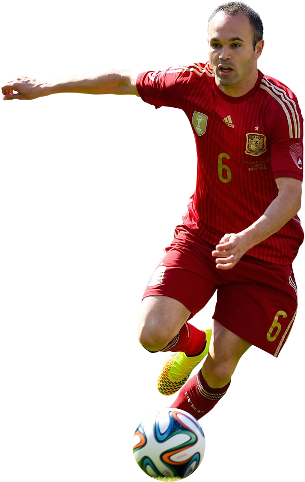 Andres Iniesta Render - Andres Iniesta Spain Png (625x964), Png Download