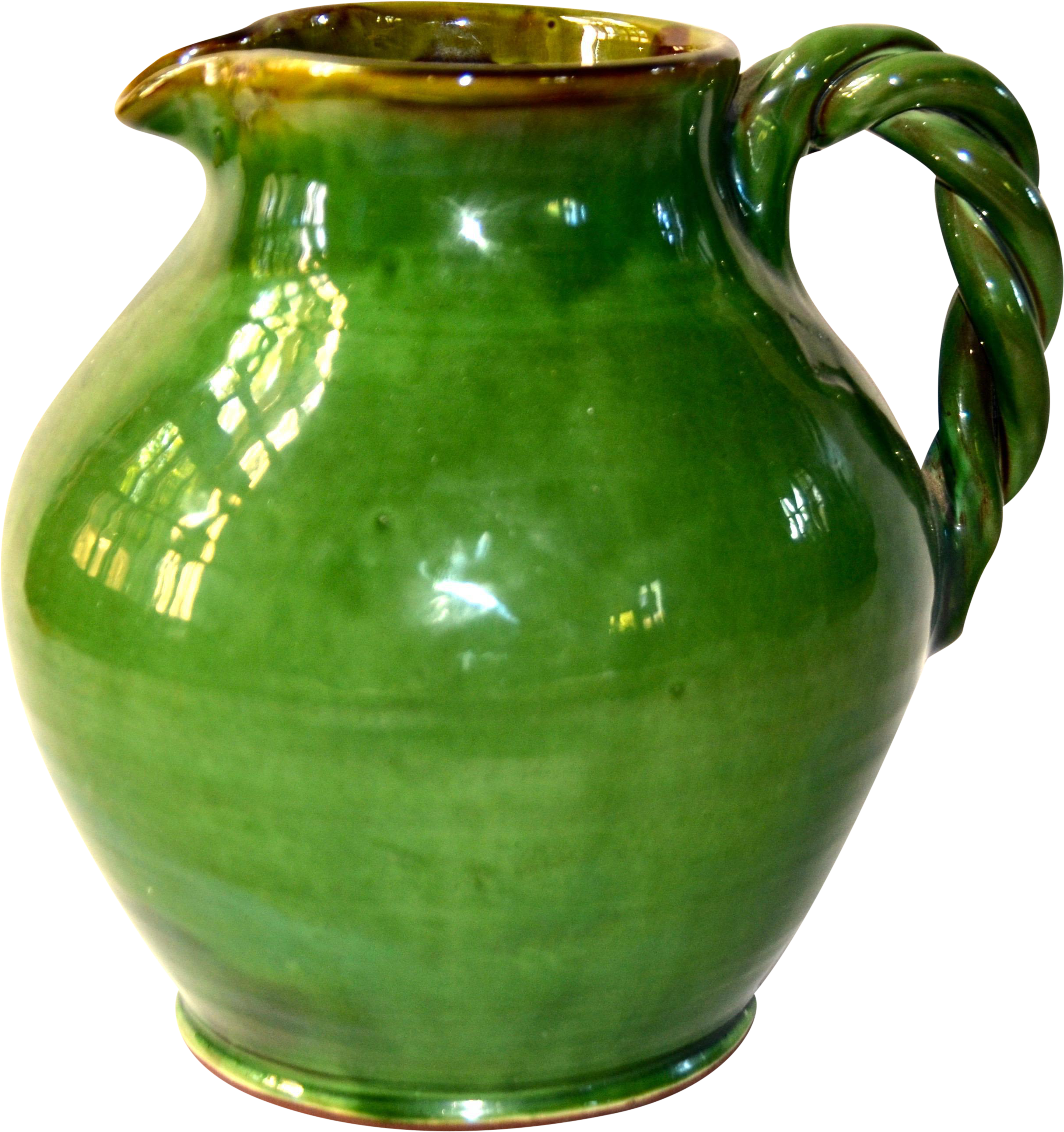 Antique Italian Green Water Pitcher - Pitcher (2699x2872), Png Download