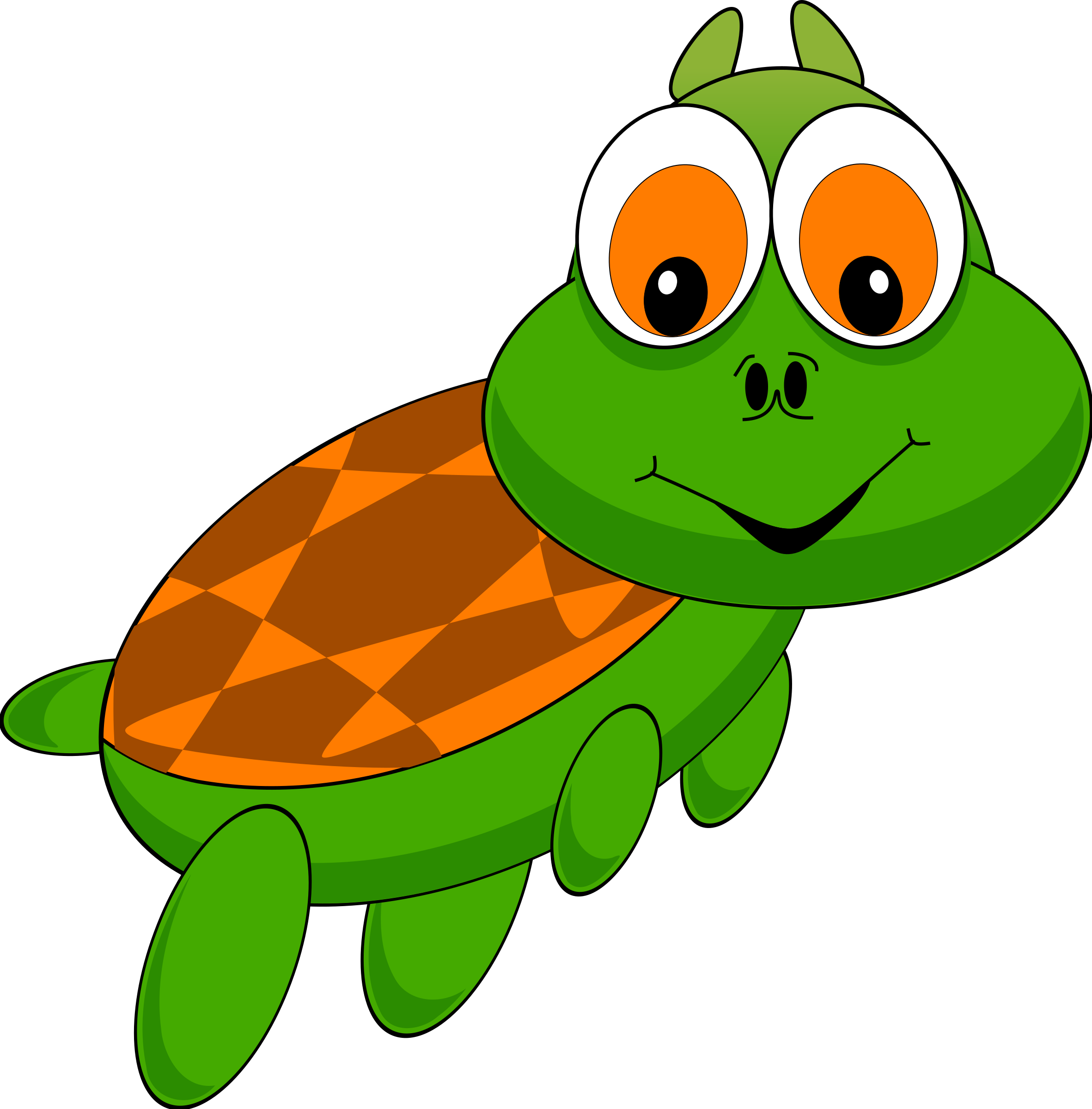 Turtle, Tortoise, Animal, Cartoon, Zoo, Funny, Comic - Clipart Transparent Background Turtle (630x640), Png Download