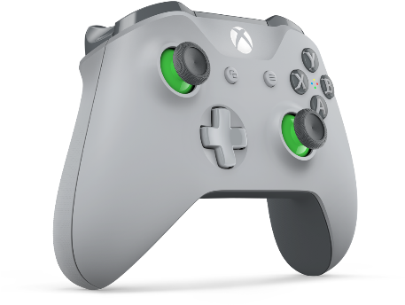 Xbox One Controller Green And Grey - Xbox One Grey Controller (460x440), Png Download