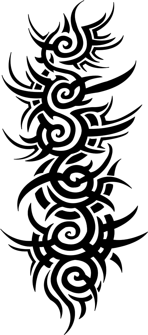 Gothic Tattoo Vertical - Transparent Tattoo Png (634x1212), Png Download
