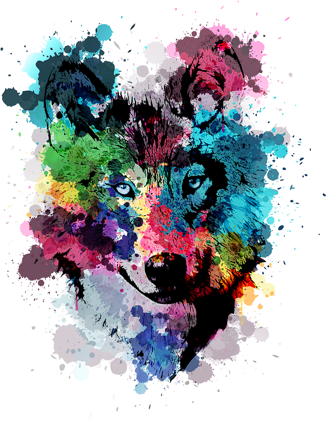 Real Life Samples Of Some Of The Designs On Apparel - Paint Splatter Shower Curtain (1200x1477), Png Download