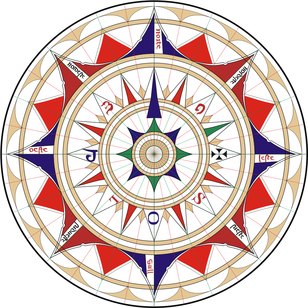 Wind Rose Aguiar - Portuguese Wind Rose (1024x1024), Png Download