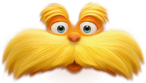 The Lorax Face - Lorax Png (489x272), Png Download