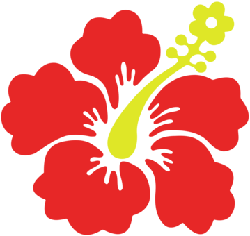 Caribbean Flowers Shoeblackplant Tropics Rosemallows - Hawaiian Tropical Flower Clipart (359x340), Png Download