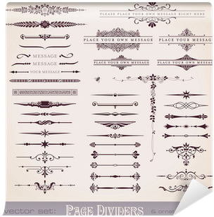 Page Dividers And Ornate Headpieces Wall Mural • Pixers® - 简洁 底 边框 复古 欧式 (400x400), Png Download