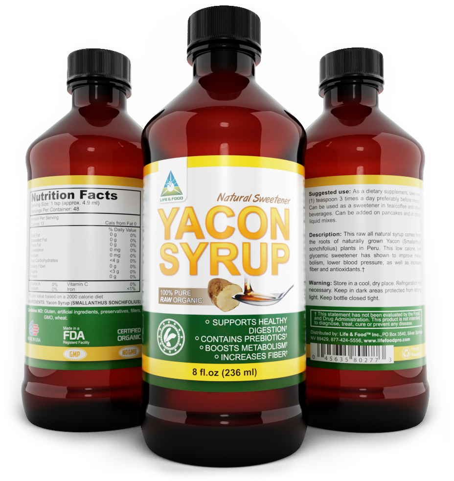 Yacon Syrup 3 Bottles Render 1 Png - Medicine Syrup Bottle Png (1000x1000), Png Download