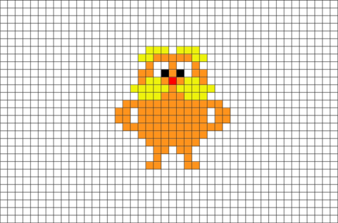 The Lorax Pixel Art - Perler Bead Patterns Lorax (480x317), Png Download