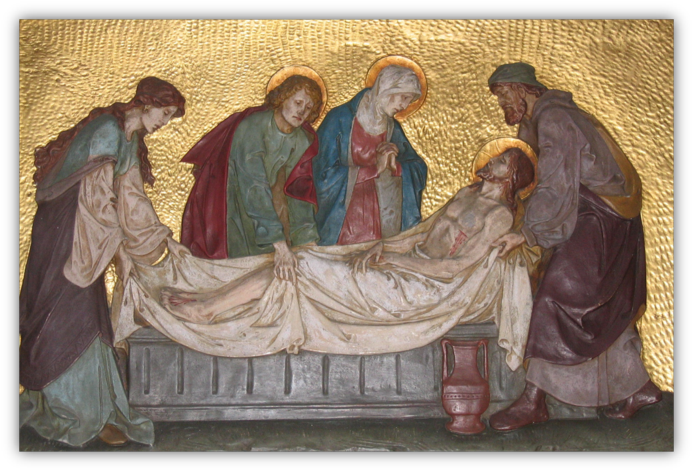 In The Face Of Death, The Church Confidently Proclaims - Jesus In The Tomb (700x477), Png Download