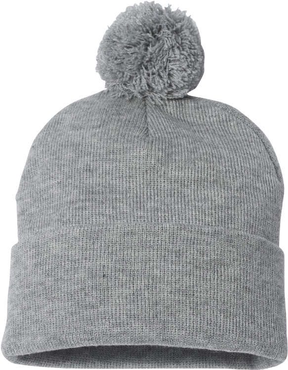 Template Sp15 Knit Beanie W/ Pom - Skull Sp15 Sportsman Pom Pom Knit Cap (800x801), Png Download