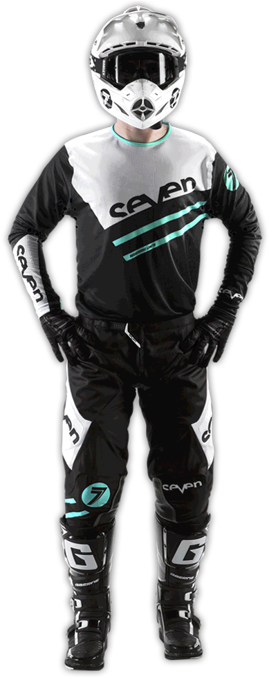 1 Kit Zero Nova Blkaqua2 Dirt Bike - Seven Zero Nova (500x1000), Png Download