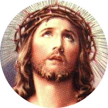 Jesus-circle2 - Jesus With Thorny Crown (360x360), Png Download