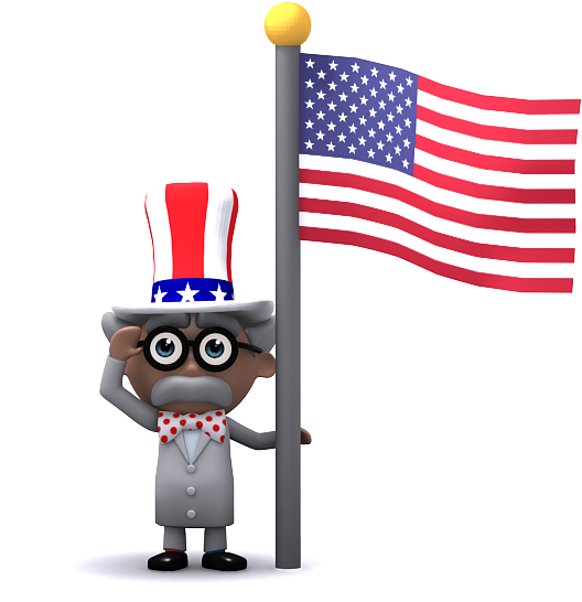 Pump Products Mascot Professor Pumphead With An American - American Flag (555x555), Png Download