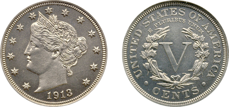 1913 Eliasberg Liberty Head Nickel - 5 Cent 1913 Usa (800x375), Png Download
