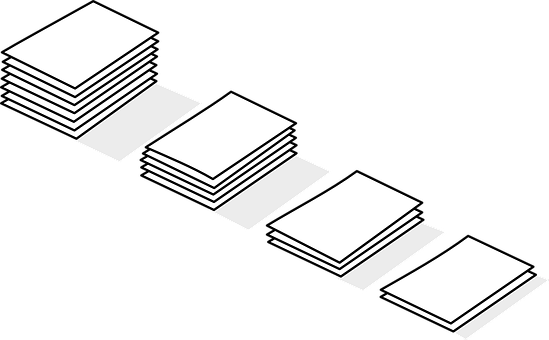 Cumulation Paper Pile Sort Stack Paper Pap - Papier Sortieren (549x340), Png Download