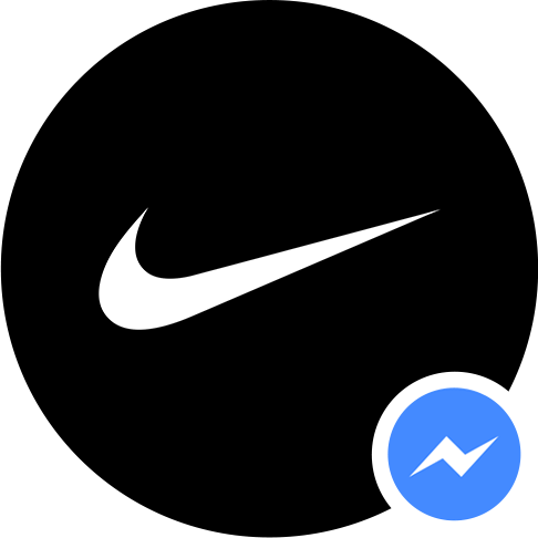 nike logo in a circle