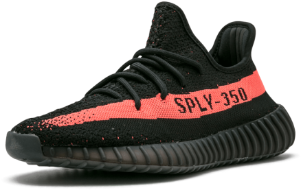 Adidas Yeezy Boost 350 V2 "red" Cblack/red/cblack By9612 - Yeezy 350 V2 Red (560x336), Png Download