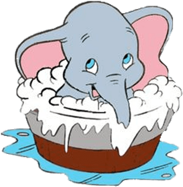 Dumbo In Bath Tub - Dumbo Pins (400x400), Png Download
