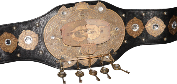 Anyone Familiar With This Belt Open The Gate Championship - Old Championship Belt (600x285), Png Download