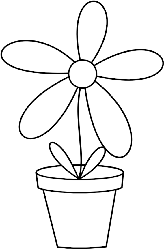 Picture Free Stock Awesome Pots Ensign Best Evening - Flower Pot Png Black And White (894x894), Png Download