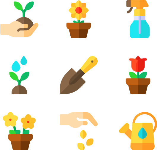 House Plants - Flowerpot Icon (600x564), Png Download