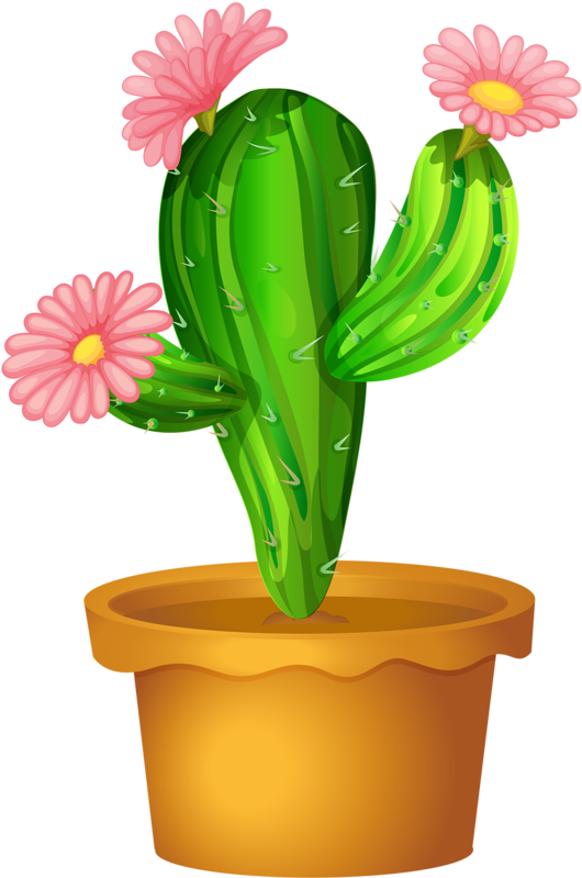 Picture - Cactus Flower Clipart (550x800), Png Download