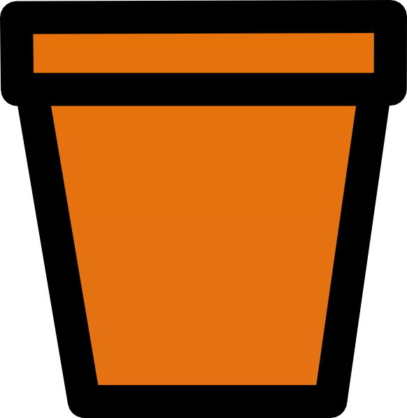 Empty Flower Pot Png Plant Clip Art At Clipart Library - Plant Pots Clipart (582x598), Png Download
