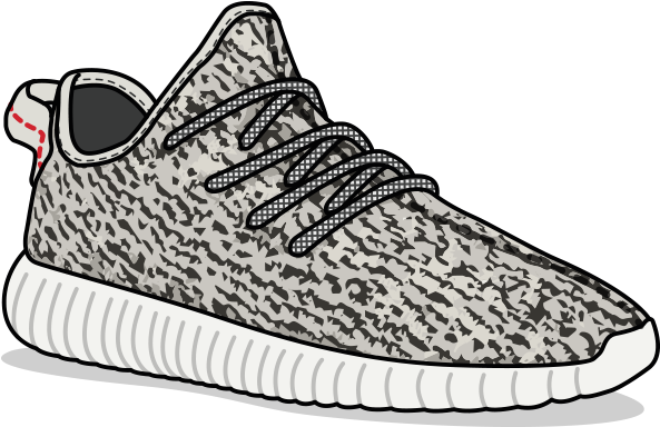 Yeezy Drawing - Yeezy Turtle Dove Png (677x403), Png Download