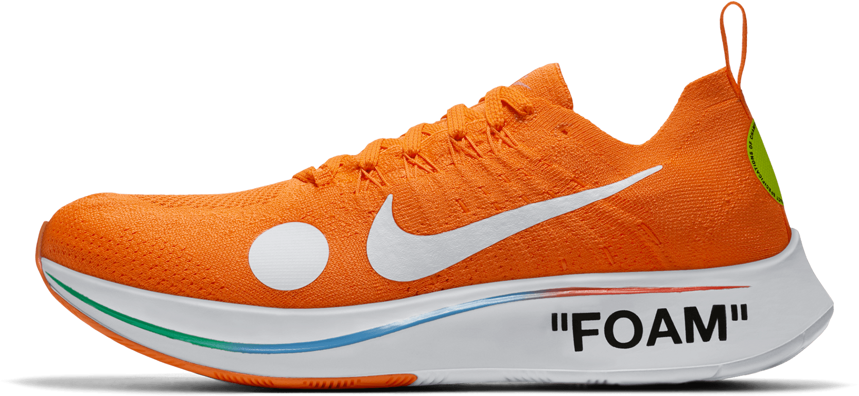 Image Of Nike Off White Zoom Fly Mercurial - Nike Zoom Fly Off White (2000x2000), Png Download